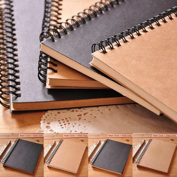 50 Sheets Sketch Book Wire Bound Watercolor Drawing Art Paper School Crafts