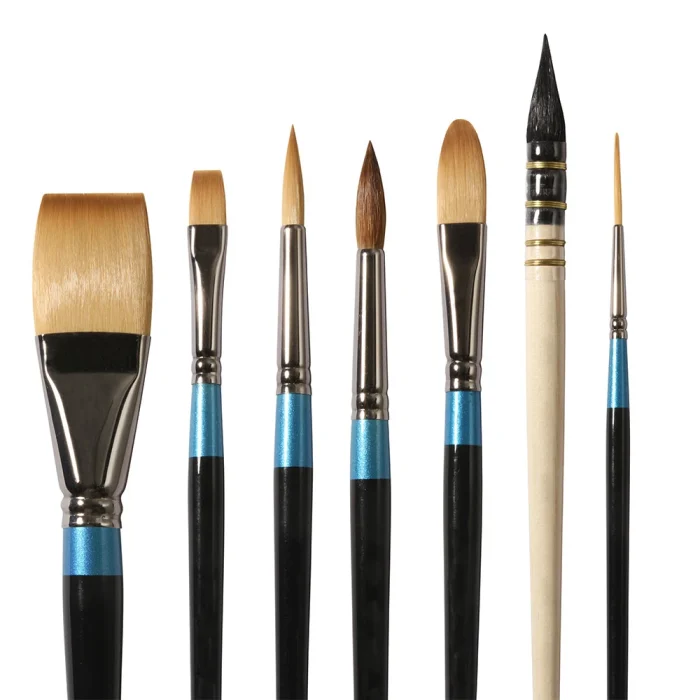 Daler Rowney Aquafine Watercolour Paint Brushes in Assorted Shapes and Sizes